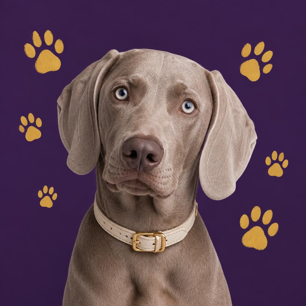 Cão Weimaraner representando o atendimento social veterinário da FisioVet